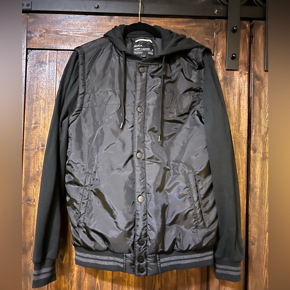 RVCA black varsity jacket